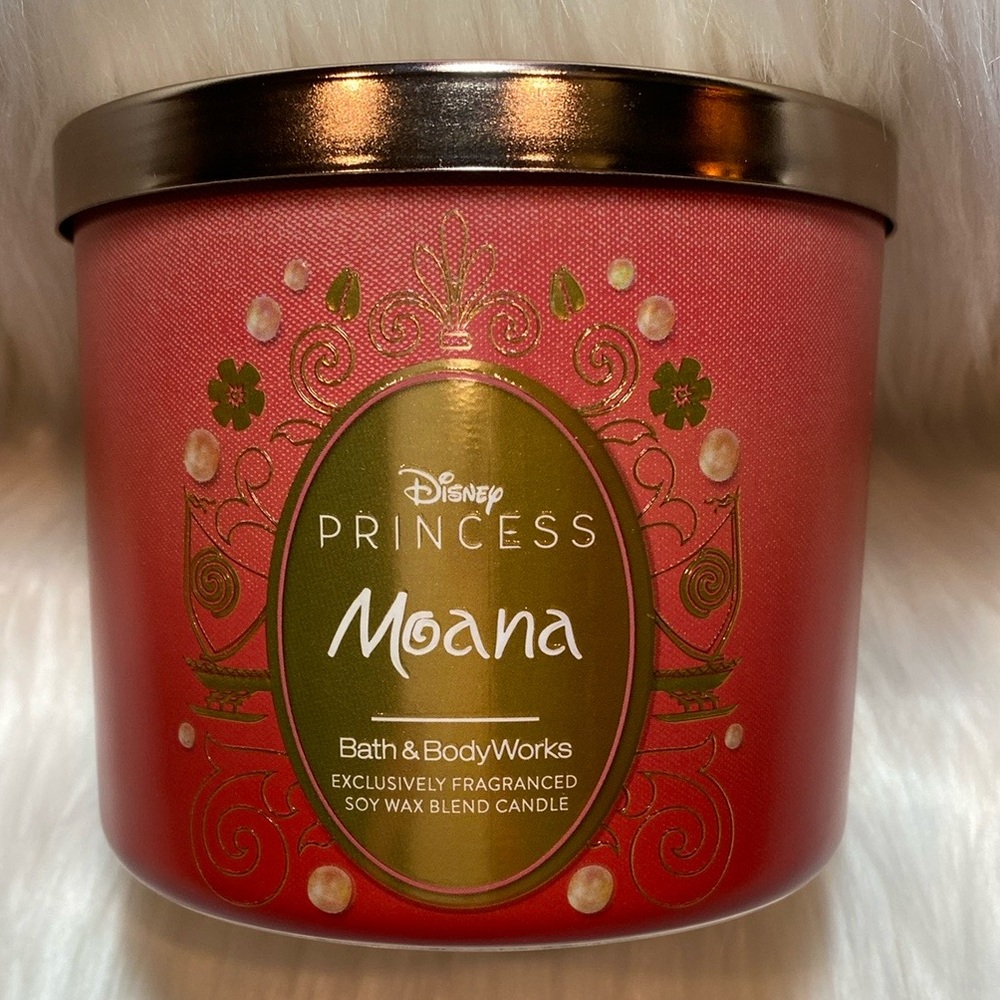 Disney©️PRINCESS “MOANA” 3-Wick Scented Candle by BBW, 14.5 oz / 411 g, NWTag